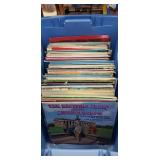 Box Of (75) Assorted Albums / Records & A Plastic