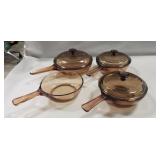 (4) Pieces Of Vintage Corning Vision Glass