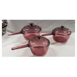 (3) Pieces Of Vintage Corning Vision Glass