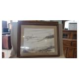 (1) Framed Print Signed By Duke Snow & Numbered