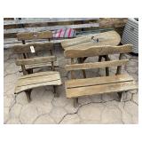 Wooden Benches w/ Table