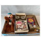 Lot With Assorted Badges, Viewmaster & Reels,