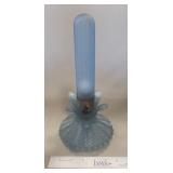 (1) Vintage Art Deco Blue Satin Lamp (12' Tall)