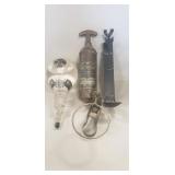 Antique Fire Extinguisher Grenade w/ Wall Mount