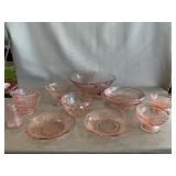 Lot Of Pink Depression Glass