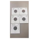 (5) U.S. Lincoln Cent Coins
