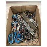 Collection Of Scissors, Straight Razor