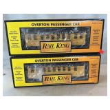 Pair Of Rail King Overton Passenger Cars