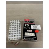 (50) Rounds Of .25 Auto Ammo