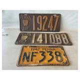 Vintage PA License Plates
