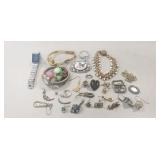 Assorted Jewelry, (3) Ladies Watches & More