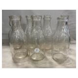 Lot Of (7) Milk Bottles