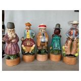 Box Lot Of Vintage Ceramic Figural Decanters