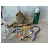 Lot With U.S. Military Canteen, Aladdin Thermos,
