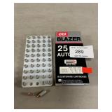 (50) Rounds Of .25 Auto Ammo
