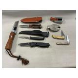 Lot With Knives, Pocket Knives, Buckle Knives
