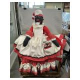 Large Handcrafted Black Americana Doll (Seated On