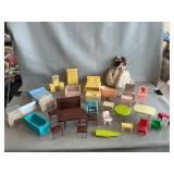 Lot Of Plastic Doll Furniture, Vintage Doll