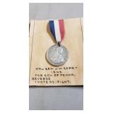 (1) Vintage Political Campaign Medal (Governor Of