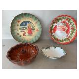 Lefton Holly Dish, Vintage Plastic, Paper