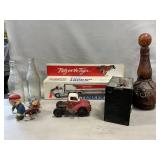 Lot With Exxon Tanker Truck, Vintage Wind-Ups,