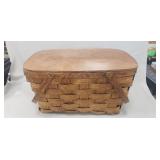 Vintage Woven Wooden Picnic Basket (18'ï¿½12'ï¿½9.5')