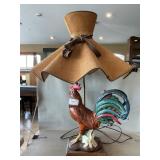 Ceramic Rooster Lamp