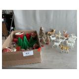 Vintage Christmas Including Plastic Reindeer,