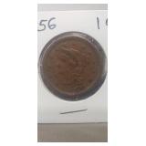 (1) U.S. 1856 Braided Hair Large One Cent Coin