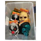 Tote With (6) NWT Halloween Masks