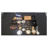 Tray Of Assorted Jewelry, Watches & More