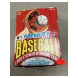 Box Of Unopened Packs Of 1991 Fleer Baseball