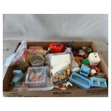 Tray Lot Of Plastic Dollhouse Furniture,