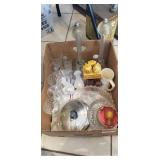 Box Lot Of Assorted Glassware & More