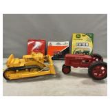 Lot With Ertl International Die-Cast Bulldozer,