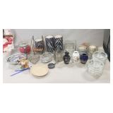Box Lot Of Assorted Candles, Candle Holders,