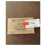 (20) Rounds 5.55 M193 Ball Cartridges