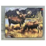 Moose Print On Canvas