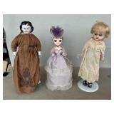 Bradley Big Eye Doll & (2) Retro Dolls