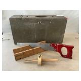 Vintage Gilbert Toys Wooden Tool Chest With Miter