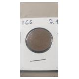 (1) U.S. 1866 Two Cent Coin