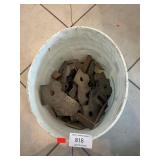 Bucket With Vintage Cast Iron Snow Guards