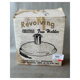 Vintage Revolving Christmas Tree Holder (Paint