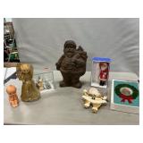 Cast Iron Santa, Vintage Christmas, (5) Franklin