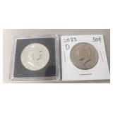 (1) U.S. Silver 1957 Franklin Half Dollar Coin &