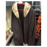 Vintage Ladies Fur-Collared Coat (No Tags, Unknown