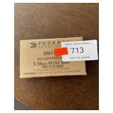 (20) Rounds 5.55 M193 Ball Cartridges