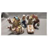 Vintage Homco Ceramic Nativity Figurines & (3)