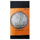 (1) U.S. 1946 Silver Walking Liberty Half Dollar