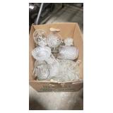 Box Lot Of Assorted Clear Glassware